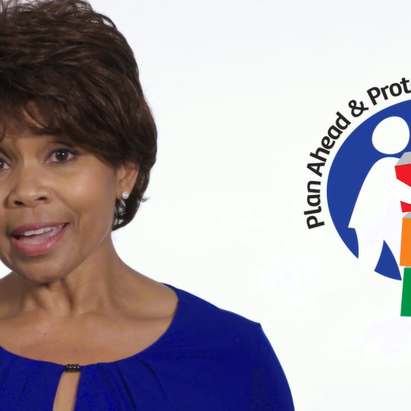 video preview image, woman with Plan Ahead & Protect Yourself logo